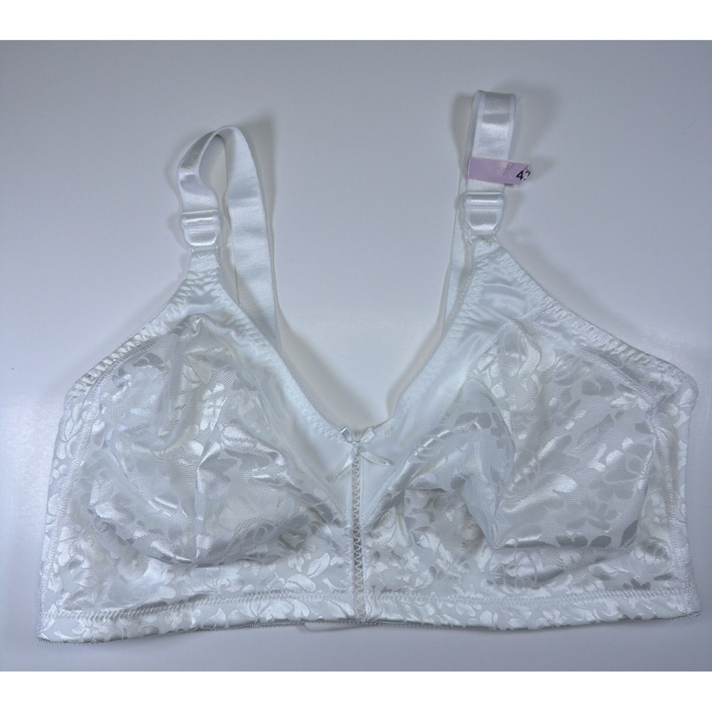 Bali Women's Double Support Spa Closure Wirefree Bra DF3372 White 42D NWOT